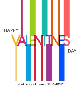 Illustration of Valentine's Day with beautiful calligraphy.