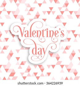 Illustration of Valentine's Day with beautiful calligraphy.