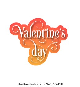 Illustration of Valentine's Day with beautiful calligraphy.