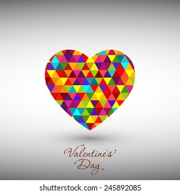 Illustration of Valentine's Day with beautiful heart design.