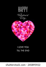 Illustration of Valentine's Day with beautiful heart design.