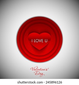 Illustration of Valentine's Day with beautiful heart design.