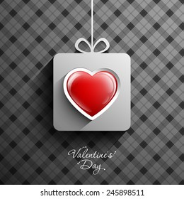 Illustration of Valentine's Day with beautiful heart design.