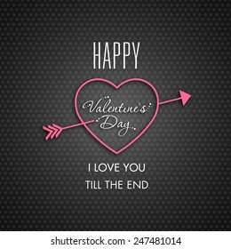 Illustration of Valentine's Day with beautiful heart design.