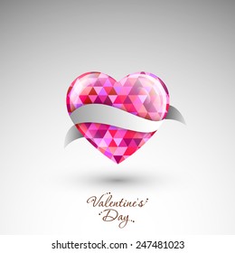 Illustration of Valentine's Day with beautiful heart design.