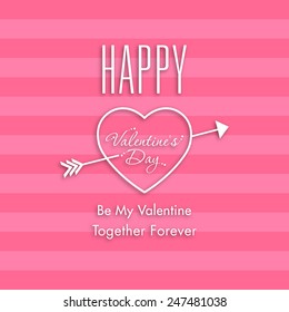 Illustration of Valentine's Day with beautiful heart design.