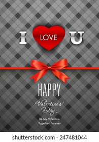 Illustration of Valentine's Day with beautiful heart design.