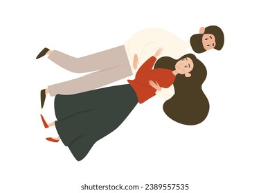  Illustration for Valentine's Day. Couple in love