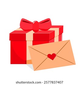 illustration of "Valentine's Day" gift box for lover