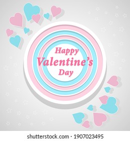 Illustration for Valentine's Day on February 14 for design.
