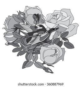 illustration  valentines day rose 4