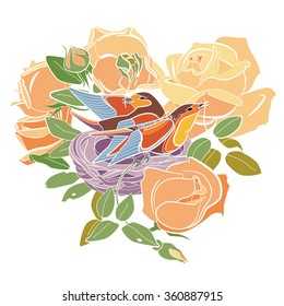 illustration  valentines day rose 6