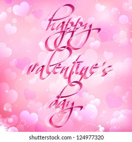 illustration of Valentine's Day wishes on abstract love background