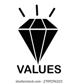 Ilustración de valores ​​iconos EPS 10