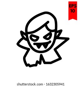 illustration of vampire flat icon