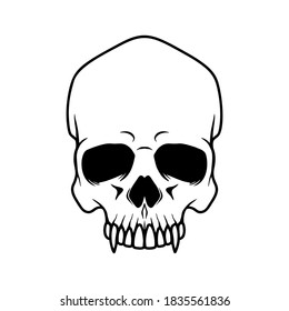 Image Human Skull Cartoon Style Isolated Stock Vector (Royalty Free ...