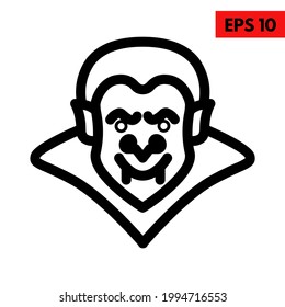 illustration of vampire line icon