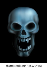 Illustration Of Vampire Skull.