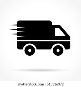 Illustration of van icon on white background