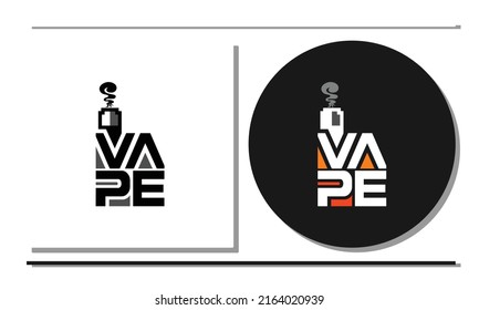 Illustration of vape design with variations of smoke