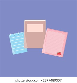illustration of a variety of notebooks