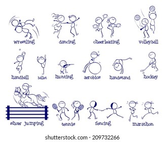 Illustration of variety of sports