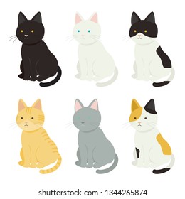 Illustration of various cats