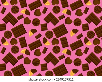 Illustration of various chocolate backgrounds