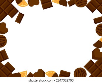 Illustration of various chocolate frames