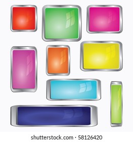Illustration of various color computer icons