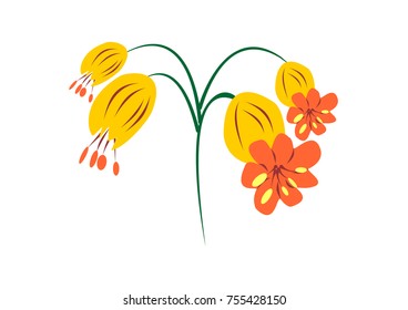 illustration of various flower vector