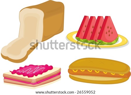 an illustration of various foods