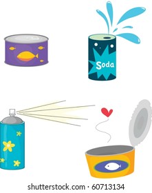 illustration of a various items on a white background