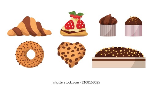 illustration of various kinds of bread. suitable for menu, poster, etc