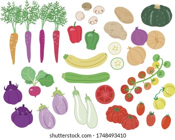 
Illustration of various kinds of vegetables