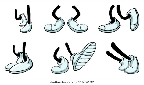 illustration of various legs with shoe