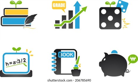 The illustration of various miscellaneous tool items