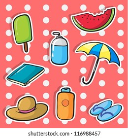illustration of various objects on a white background