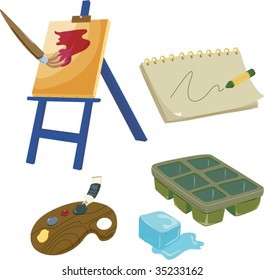 illustration of various objects on white