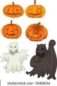 illustration of various objects on white