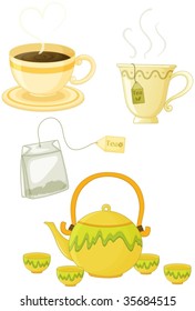 illustration of various objects on white
