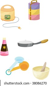 Illustration verschiedener Objekte auf Weiß