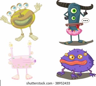 ilustração de vários objetos em branco