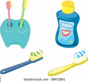 illustration of various objects on white