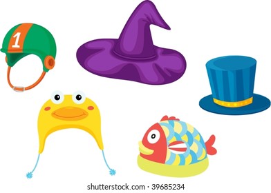 illustration of various objects on white