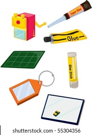 Illustration of a various objects on a white background