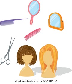 illustration of various objects on a white background