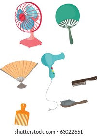 ilustración de varios objetos en un fondo blanco