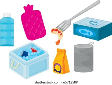 Illustration of Various objects on a white background