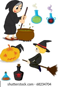 Illustration of various objects on a white background